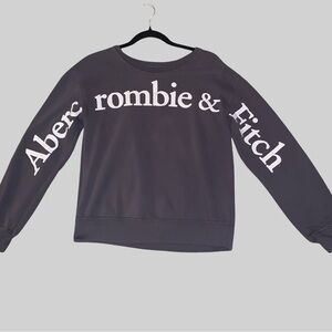 Abercrombie & Fitch Dark Gray embroidered Pullover from their soft a&f Sz S